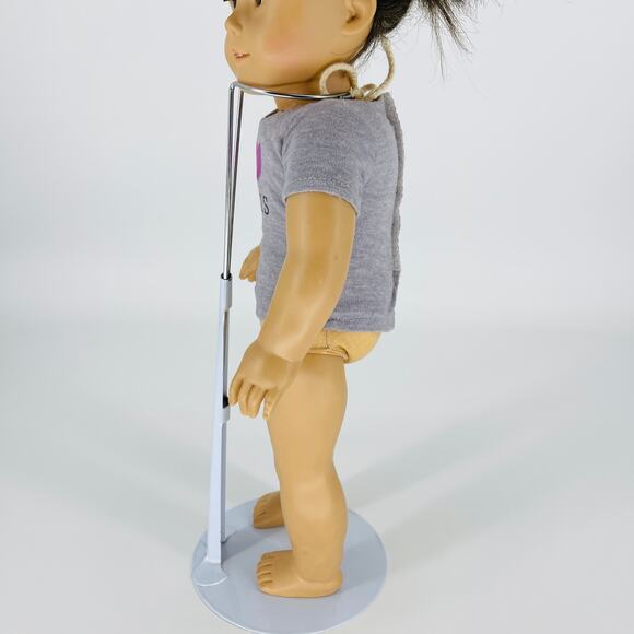 Grey I Heart Paris Doll Short Sleeved Top/T-Shirt With Velcro Closure 18" Dolls - Picture 5 of 13